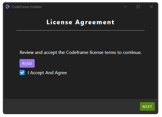 CodeFrame Installer